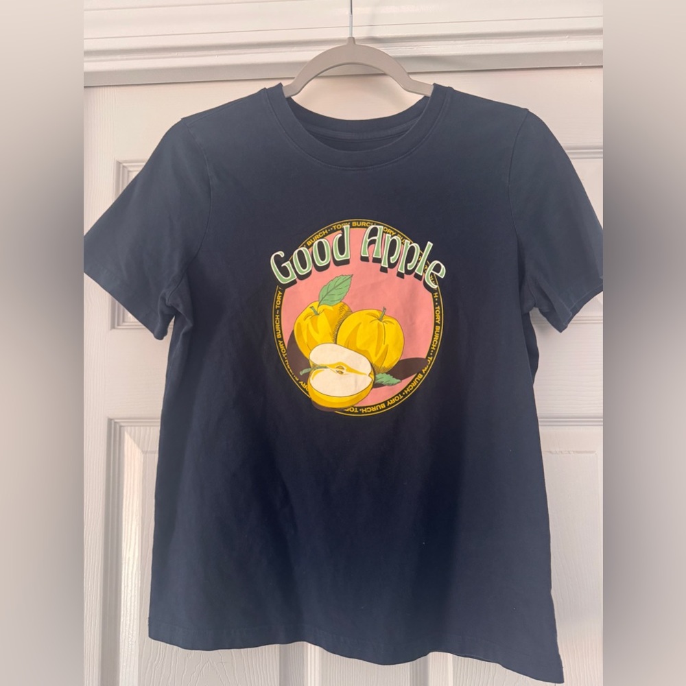 Tory Burch Navy Cotton T-Shirt